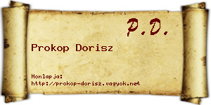 Prokop Dorisz névjegykártya